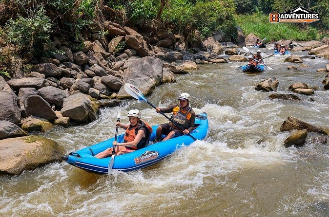 8KM White Water Rafting and 3HRS Jungle Trekking Adventure - Mae Taeng River 8km Inflatable Kayak Run: Instruction First, Fun Second