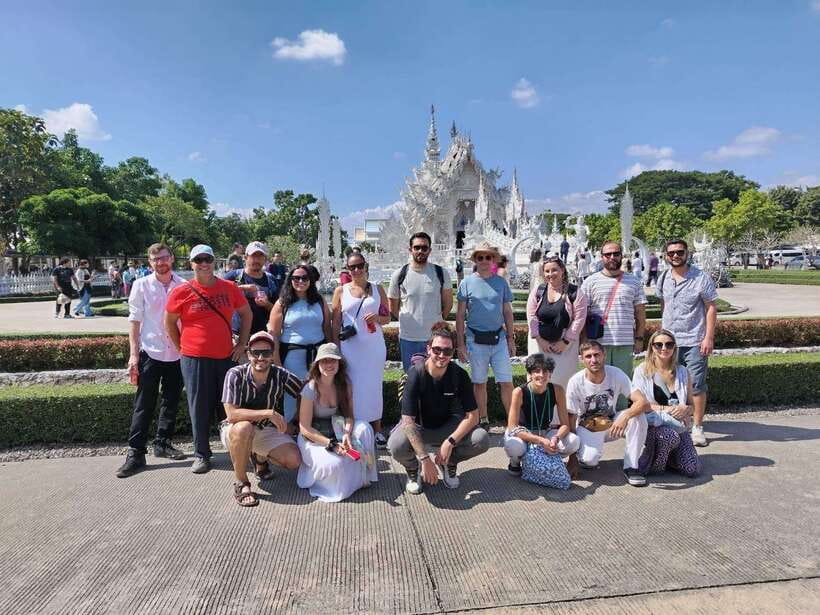 Chiang Mai: Chiang Rai Temples, Karen Tribe and Hot Springs - Wat Rong Khun (White Temple): purity, glass, and modern Buddhist imagery