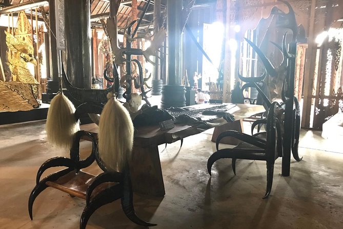 Chiang Mai-Chiang Rai:White-Black-Blue Temple-Golden Triangle-Keren-Boat Trip - Wat Rong Seua Ten (Blue Temple): A More Calm, “Works in Progress” Stop