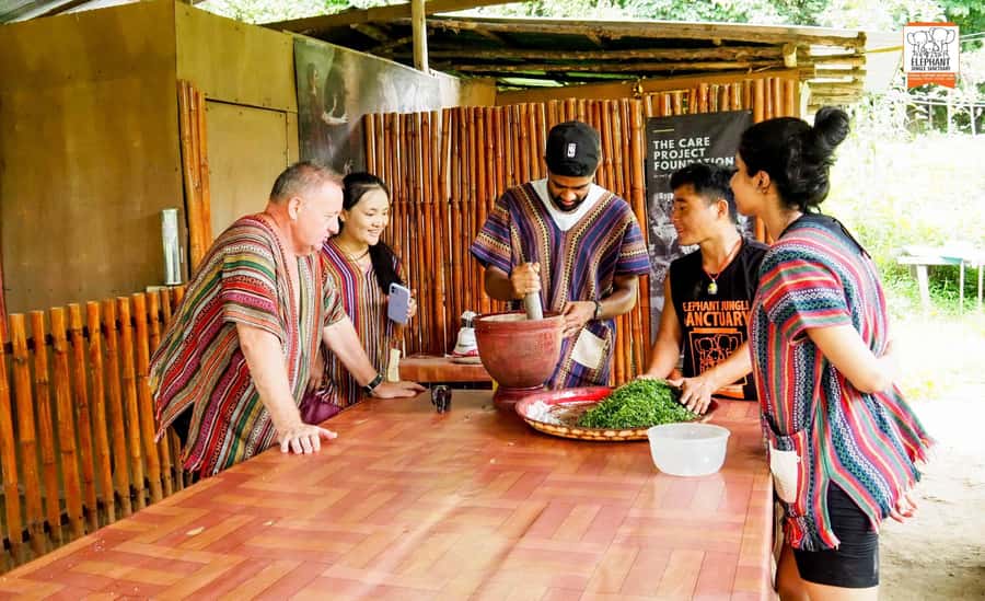 Chiang Mai Elephant Jungle Sanctuary &Mama Noi Cooking Class - Mud spa and river bathing: get ready for wet fun and quick coordination