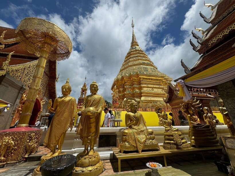 Chiang Mai: Elephant Sanctuary, Monk Trail & Doi Suthep Tour - Doi Suthep temple: golden pagoda views and temple etiquette that actually helps