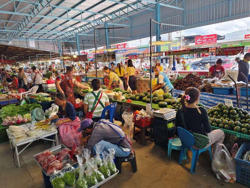Chiang Mai: Elephants, Sticky Waterfalls, Market and Temple - Morning market: bugs, snacks, and rural food culture