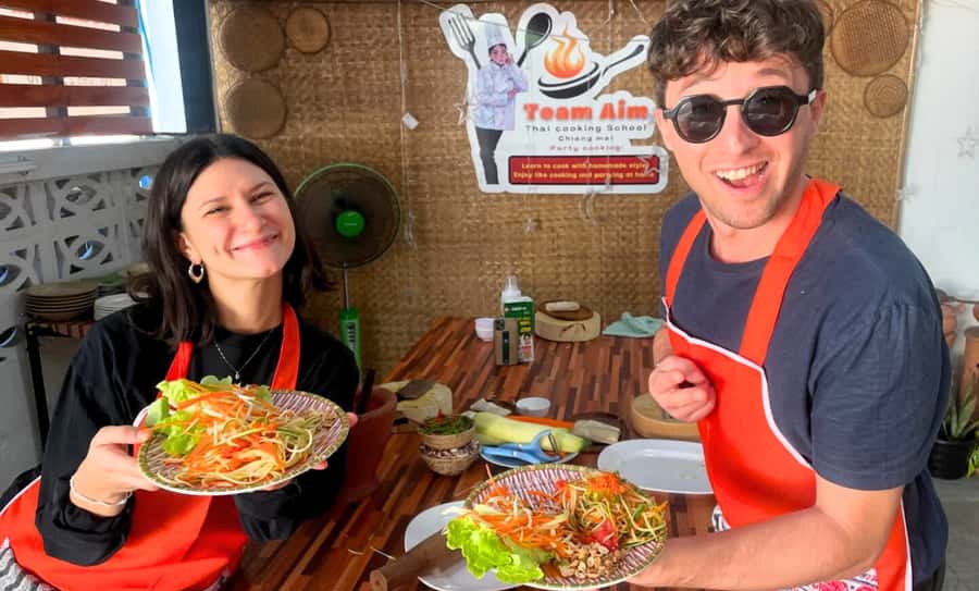 Chiang Mai: Ethical Elephant Sanctuary & Thai Cooking Class - Joy Elephant Sanctuary: ethical observation, feeding, and Karen clothing