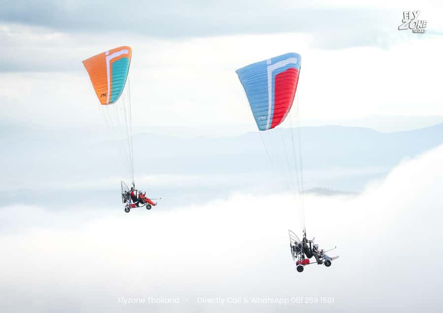Chiang Mai: Flyzone Thailand Paramotor for 2 People - Ground prep: safety gear, uniform, and instructor coaching