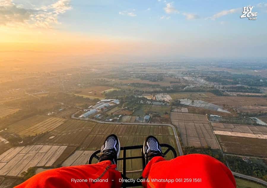 Chiang Mai: Flyzone Thailand Paramotor for 2 People - The 20-minute flight: what you’ll experience in the air