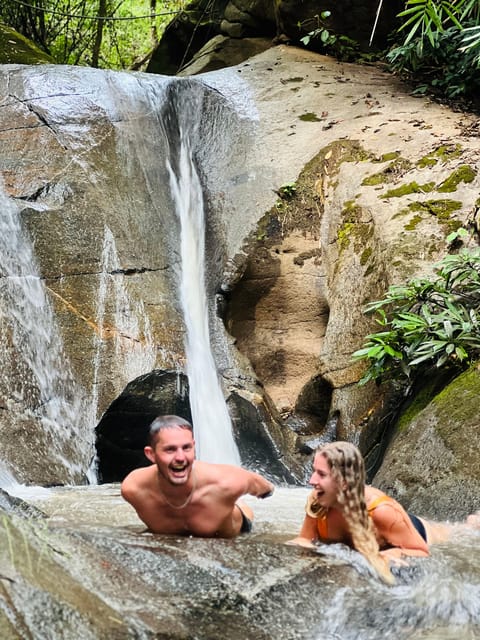 Chiang Mai Half-Day Adventure: Tubing & Elephant Feeding - Option 2 adds the waterfall slide and an overnight in the forest