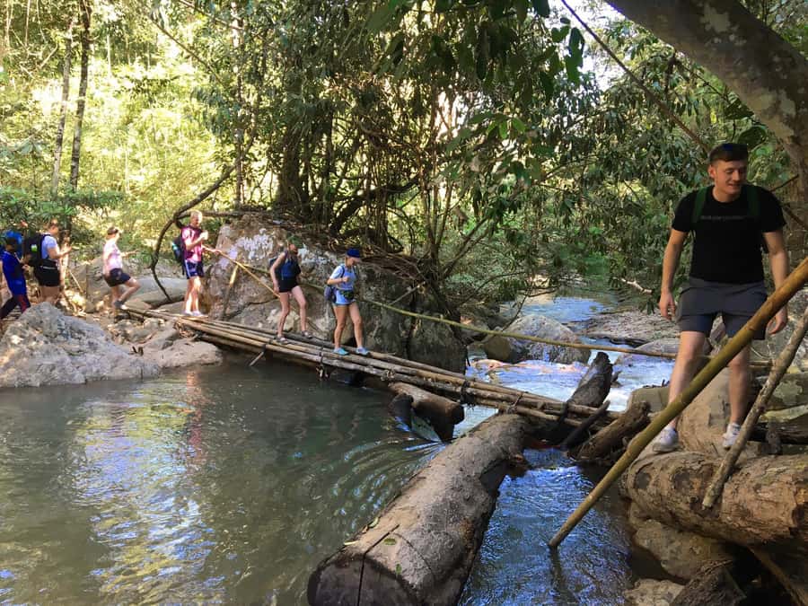Chiang Mai: Karen Tribe & Dual Waterfalls - Private Day Trek - Jungle Swings and Swimming: Fun, But Pay Attention to Safety