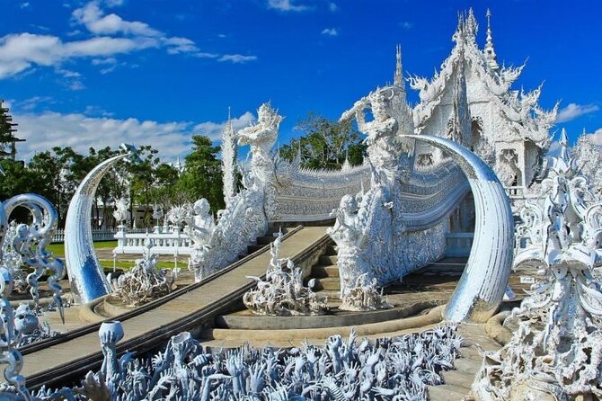 Chiang Mai to Chiang Rai White, Blue, Red Temples Long Neck Tour - Wat Rong Khun (White Temple): the architecture people travel for