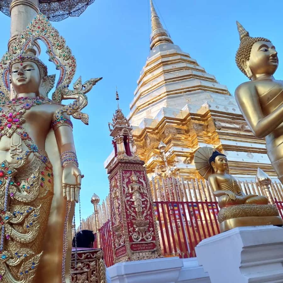 Chiang Mai: Wat Umong, Wat Pha Lat And Wat Doi Suthep Tour - Wat Phra That Doi Suthep: Golden Relic Pagoda and the 306-Step Challenge
