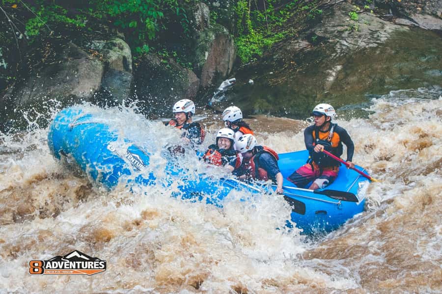 Chiang Mai: Whitewater Rafting and Waterfall Trekking Tour - Whitewater rafting in Chiang Mai: class III thrills with real structure