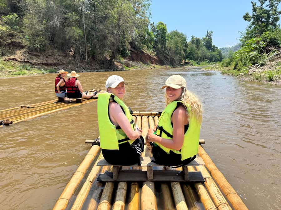 Chiangmai : A Bamboo Raft Safari , Sticky waterfalls, - Bua Thong sticky waterfalls: the “fun pain” section