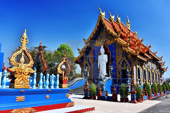 White Temple-Black House & Blue Temple Tour From Chiang Mai - Wat Rong Seur Ten Blue Temple: Inside-Out Color for a Clean Comparison